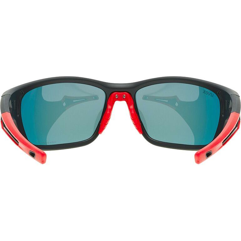 Uvex SP 232 Polarised Sunglasses Black / Red (Image 5) - ThrottleChimp