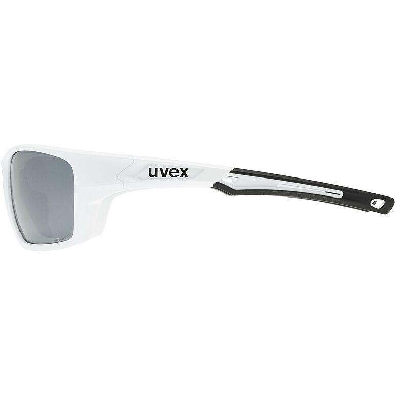 Uvex SP 232 Polarised Sunglasses Matt White (Image 3) - ThrottleChimp