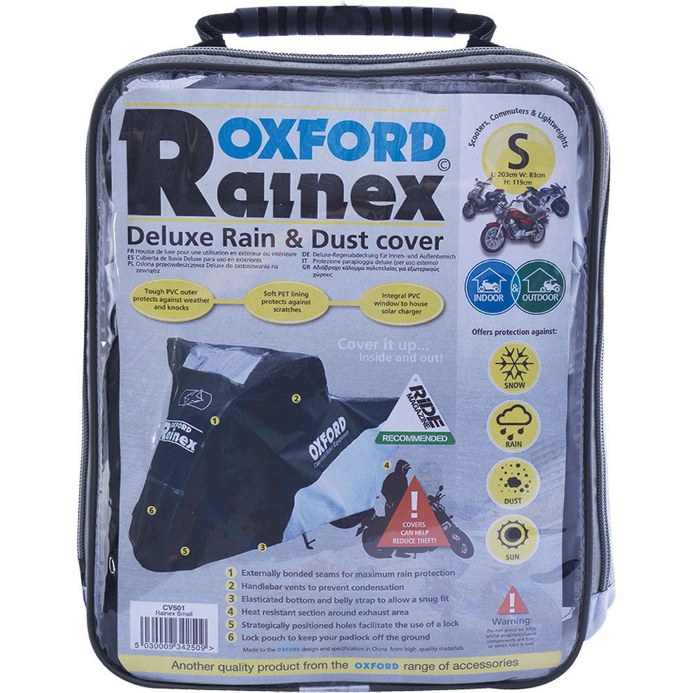 Oxford Rainex Outdoor Cover Black / White (Image 2) - ThrottleChimp