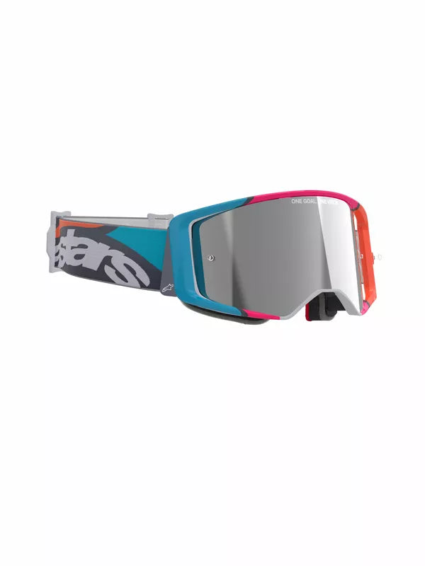 Alpinestars Supertech Stream Goggles Grey / Multi / Mirror Silver FREE 1 Year Return, FREE UK Shipping | ThrottleChimp