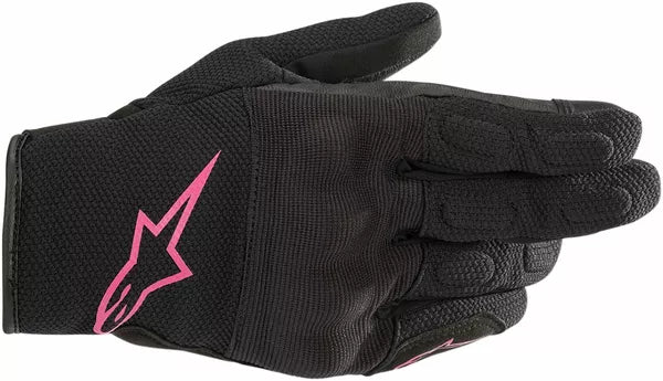 Alpinestars Stella S-Max Drystar Ladies Gloves Black / Fuchsia FREE 1 Year Return, FREE UK Shipping | ThrottleChimp