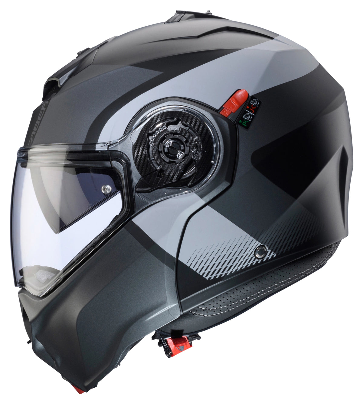 Caberg Duke Evo Indy Flip-Up Helmet Matt Black / Gun Metal / Grey FREE 1 YEAR Returns, FREE UK Delivery | ThrottleChimp