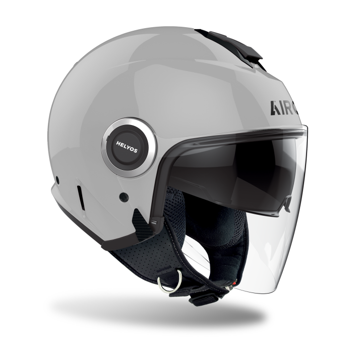 Airoh Helyos Open Face Helmet Gloss Concrete Grey FREE 1 YEAR Returns, FREE UK Delivery | ThrottleChimp