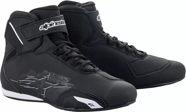 Alpinestars Sektor Shoes Black / White FREE 1 Year Return, FREE UK Shipping | ThrottleChimp