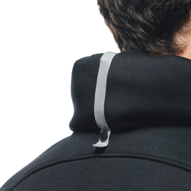 Dainese Daemon X Protective Hoodie Black / Black / White (Image 11) - ThrottleChimp