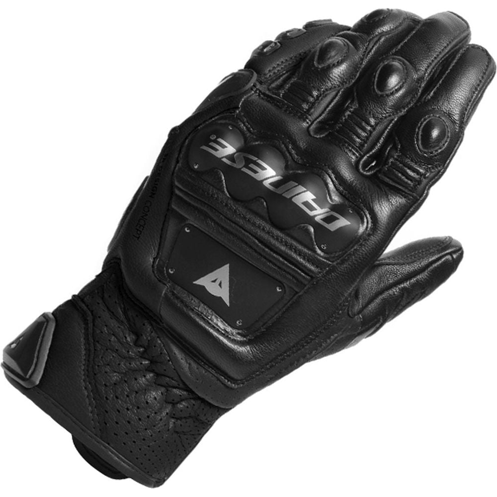 Dainese 4 Stroke 2 Leather Gloves Black / Black FREE 1 YEAR Returns, FREE UK Delivery | ThrottleChimp