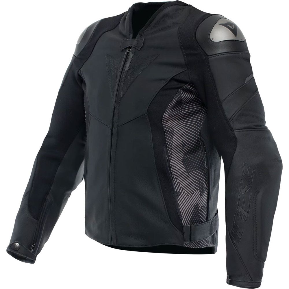 Dainese Avro 5 Leather Jacket Black / Anthracite - ThrottleChimp