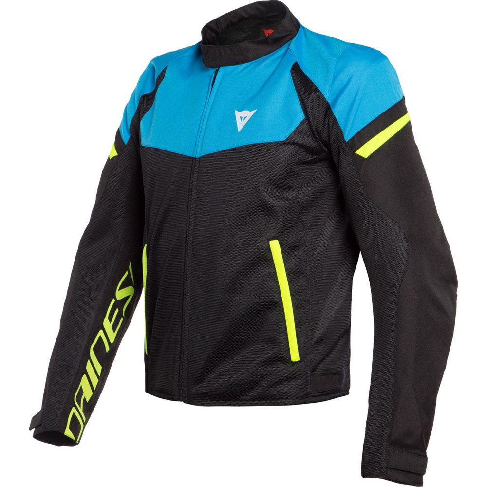 Dainese Bora Air Textile Jacket Black / Fire Blue / Fluo Yellow - ThrottleChimp