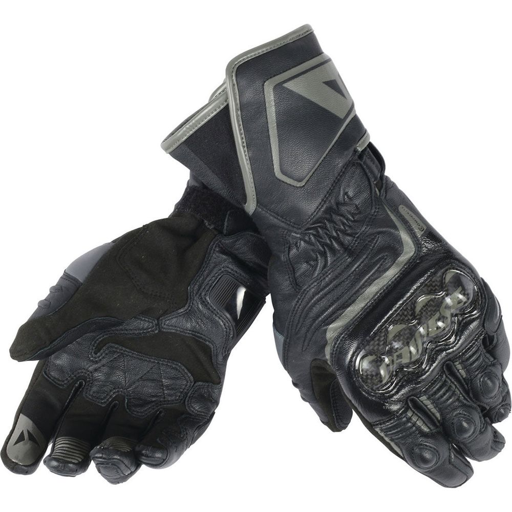 Dainese Carbon D1 CE Long Leather Gloves Black / Black / Black - ThrottleChimp