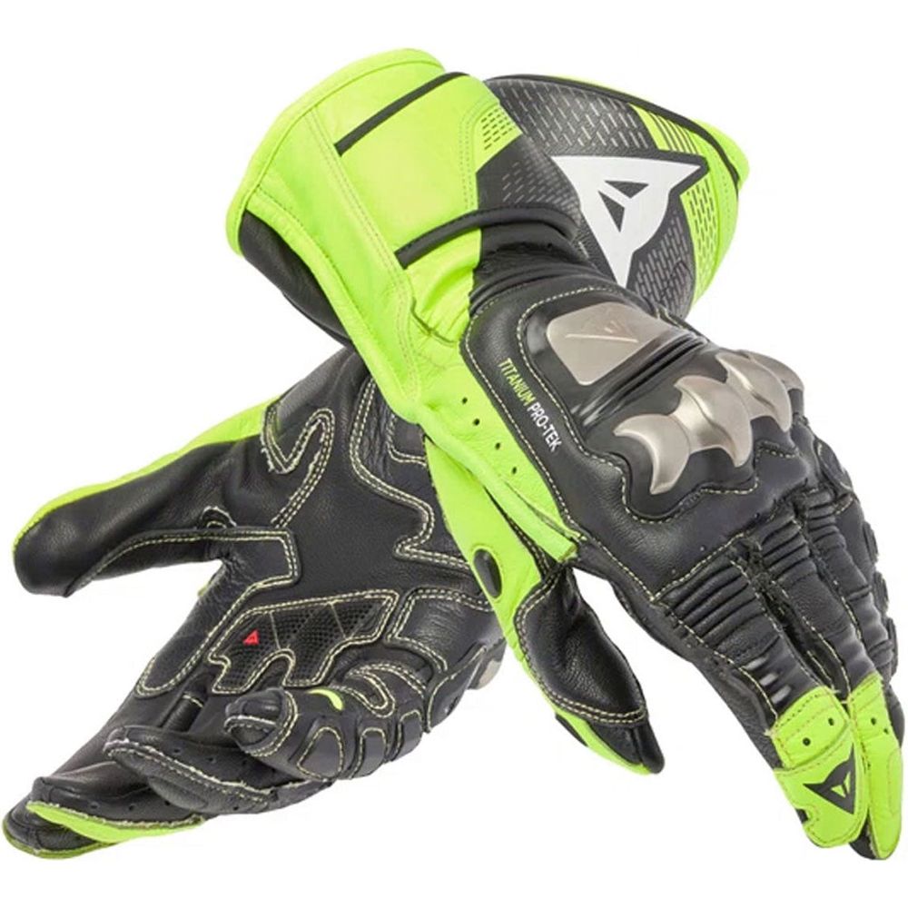 Dainese Full Metal 7 Leather Gloves Black / Fluo Yellow