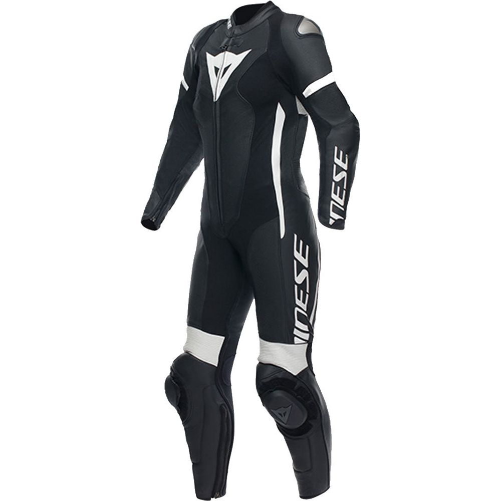 Dainese Grobnik Ladies One Piece Perforated Leather Suit Black / Black / White FREE 1 YEAR Returns, FREE UK Delivery | ThrottleChimp