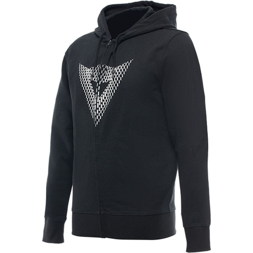 Dainese Logo Front Zip Casual Hoodie Black - ThrottleChimp