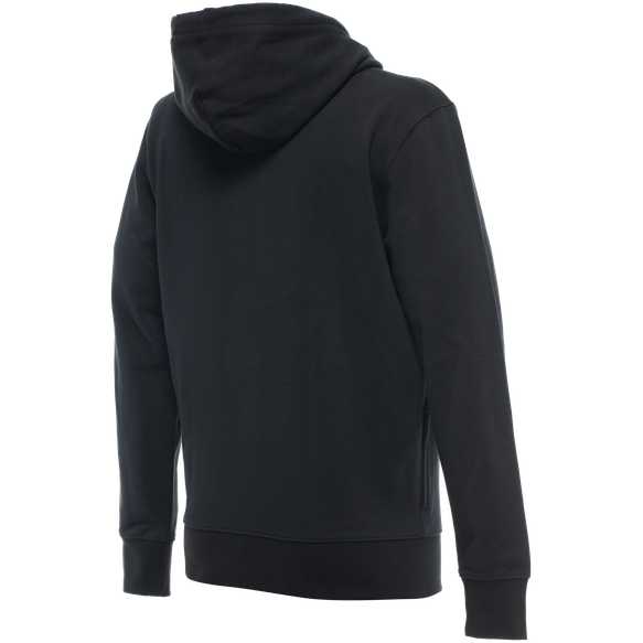 Dainese Logo Front Zip Casual Hoodie Black (Image 2) - ThrottleChimp