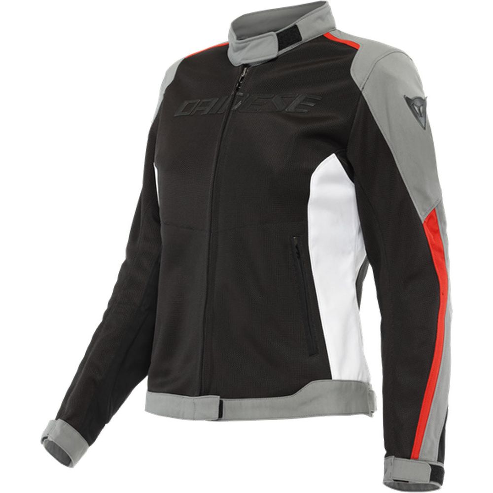 Dainese Hydra Flux 2 Air D-Dry Ladies Textile Jacket Black / Charcoal Grey / Lava Red - ThrottleChimp