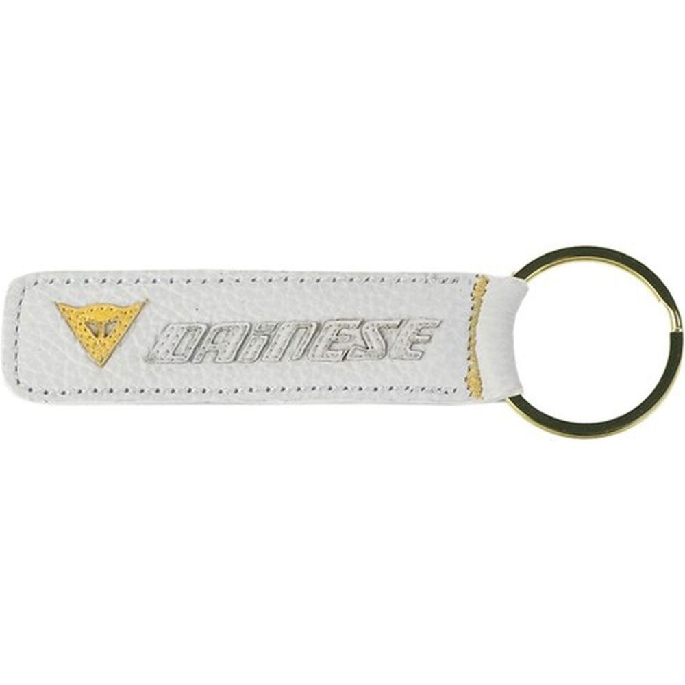 Dainese Leather Key Ring Yellow / White - ThrottleChimp