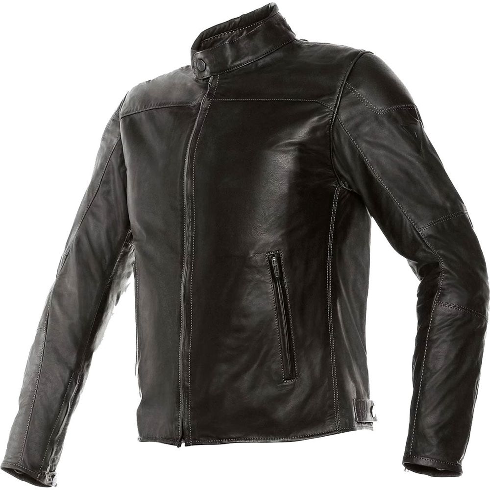 Dainese Mike Leather Jacket Black - ThrottleChimp