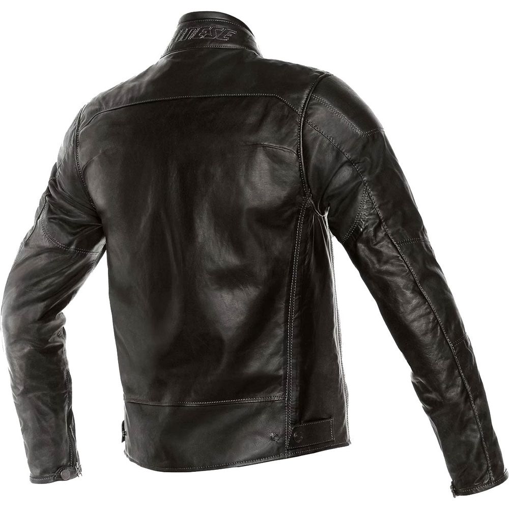 Dainese Mike Leather Jacket Black (Image 2) - ThrottleChimp