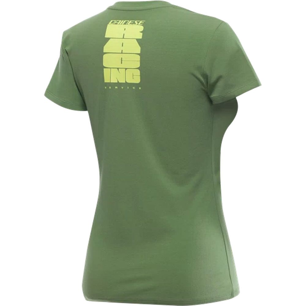 Dainese Racing Service Ladies T-Shirt Kale Green FREE 1 YEAR Returns, FREE UK Delivery | ThrottleChimp