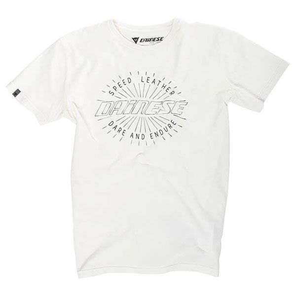 Dainese Rays Of Speed T-Shirt Fog White - ThrottleChimp