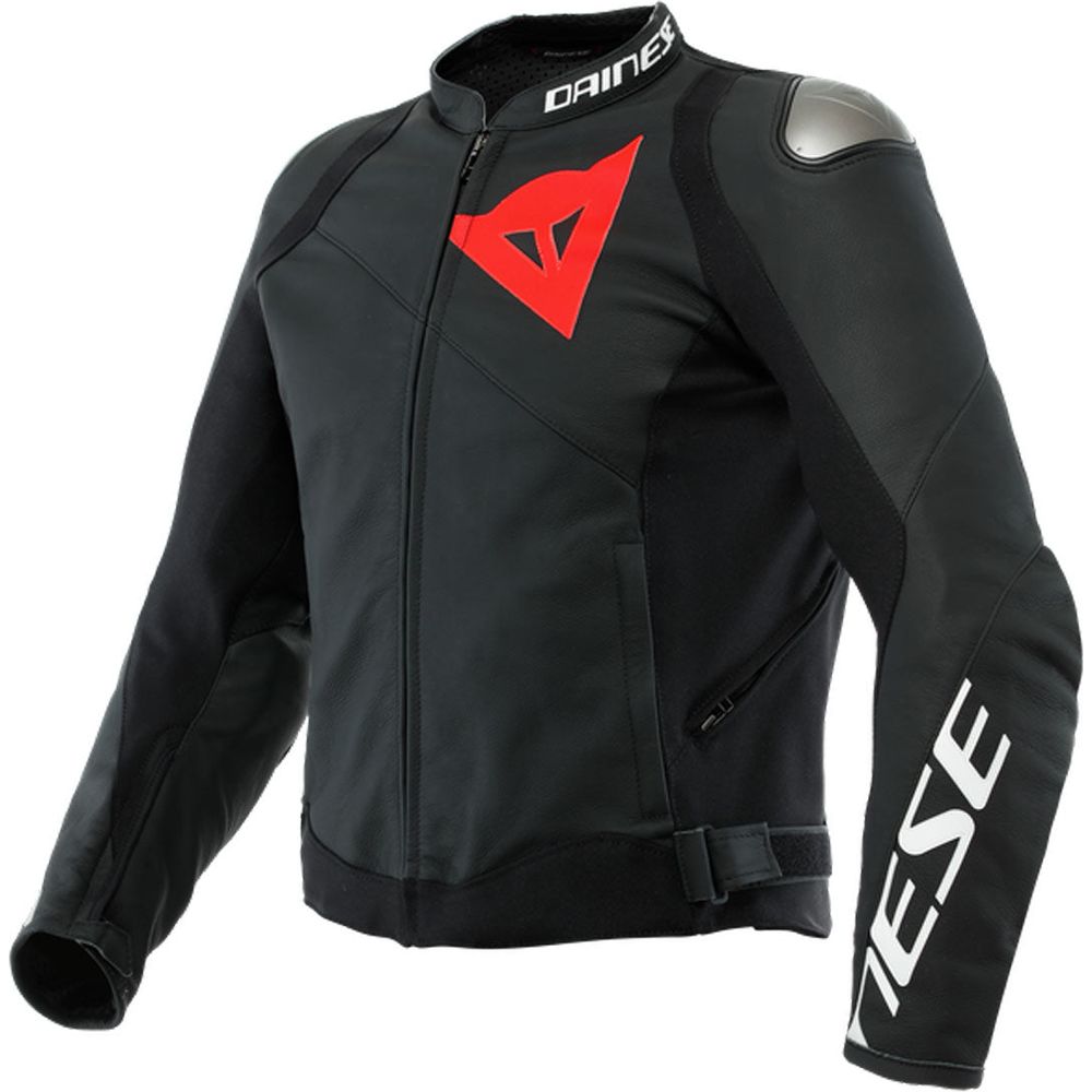 Dainese Sportiva Leather Jacket Matt Black - ThrottleChimp