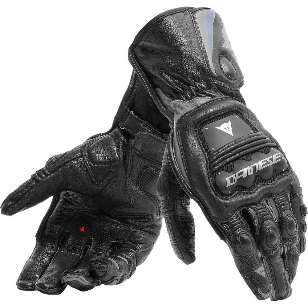 Dainese Steel Pro CE Leather Gloves Black / Anthracite FREE 1 YEAR Returns, FREE UK Delivery | ThrottleChimp