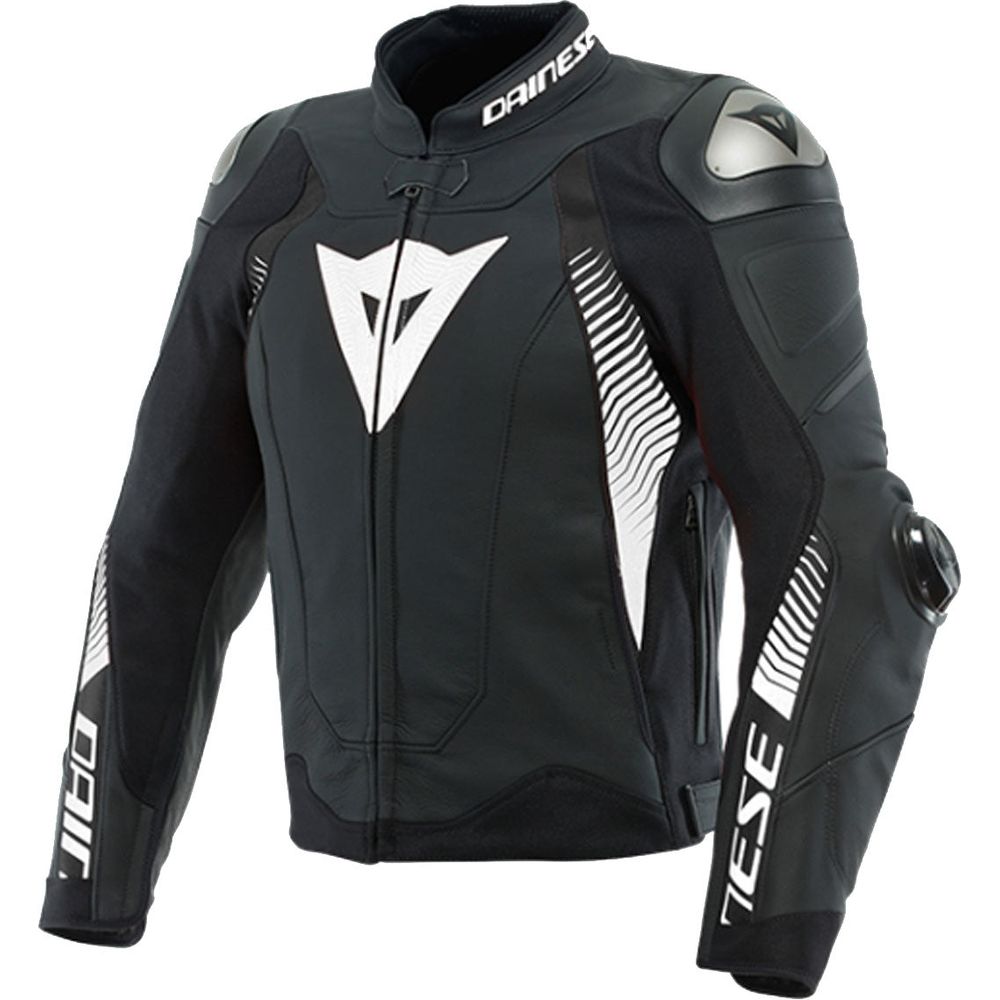 Dainese Super Speed 4 Leather Jacket Black / White FREE 1 YEAR Returns, FREE UK Delivery | ThrottleChimp