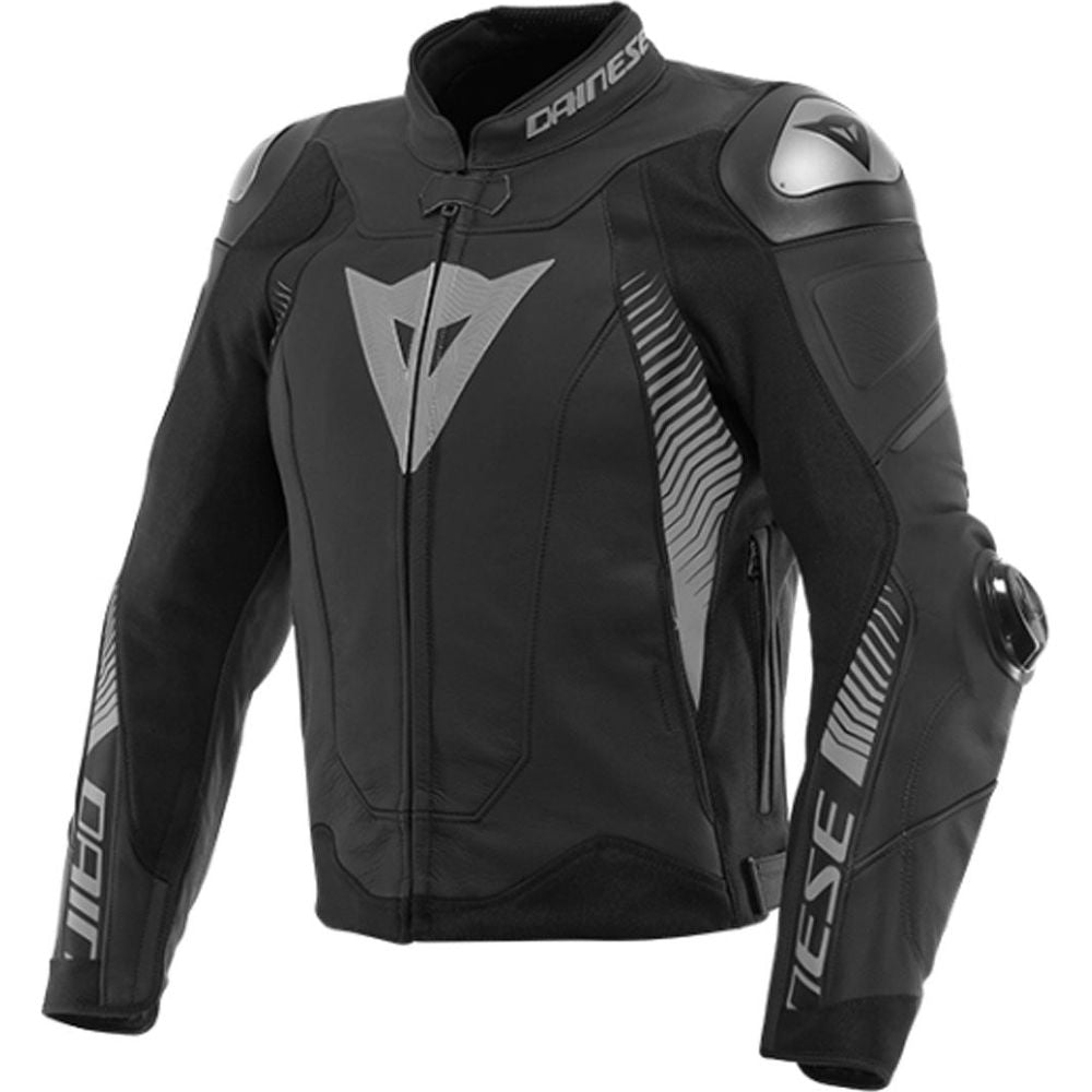 Dainese Super Speed 4 Leather Jacket Black / Grey - ThrottleChimp