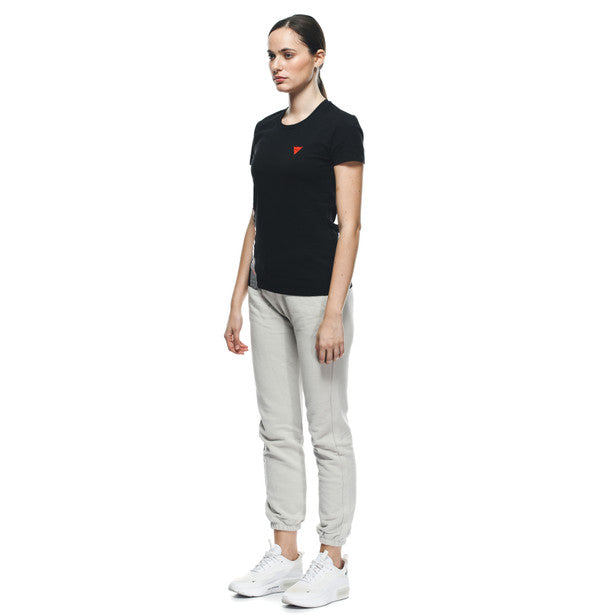 Dainese Logo Ladies T-Shirt Black (Image 4) - ThrottleChimp