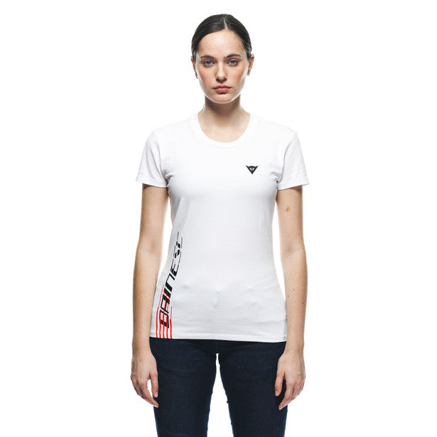 Dainese Logo Ladies T-Shirt White (Image 3) - ThrottleChimp