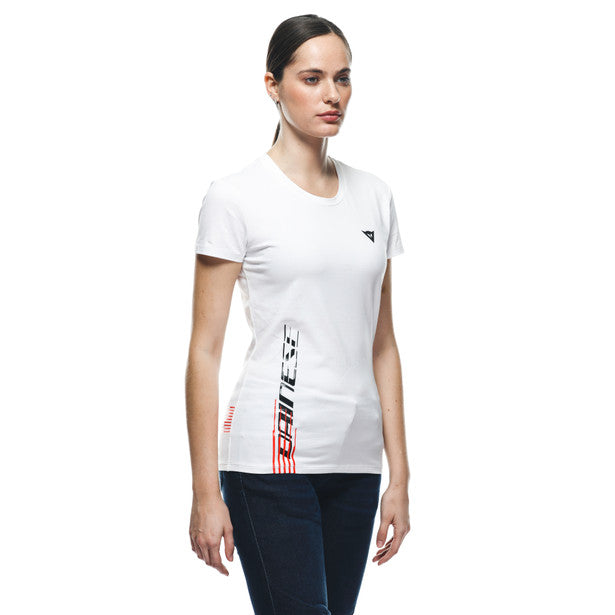 Dainese Logo Ladies T-Shirt White (Image 5) - ThrottleChimp