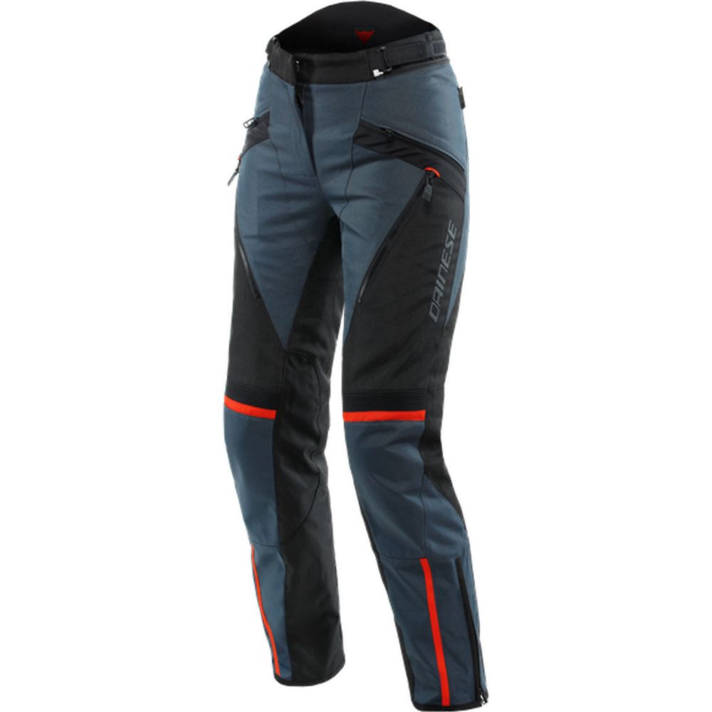 Dainese Tempest 3 D-Dry Ladies Textile Trouser Ebony / Black / Lava Red - ThrottleChimp