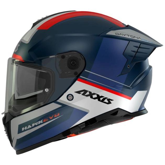 Axxis Hawk Evo SV Daytona C7 Full Face Helmet Matt Blue (Image 2) - ThrottleChimp