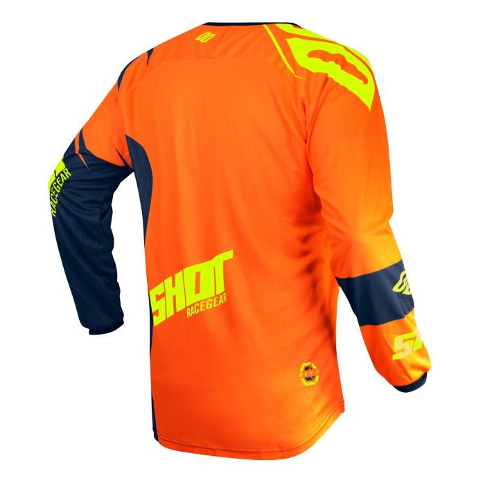 Shot Devo Kids MX Jersey Ventury Neon Orange / Neon Yellow (Image 2) - ThrottleChimp