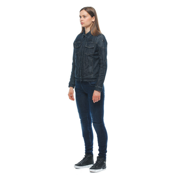 Dainese Ladies Riding Denim Jacket Dark Blue (Image 3) - ThrottleChimp