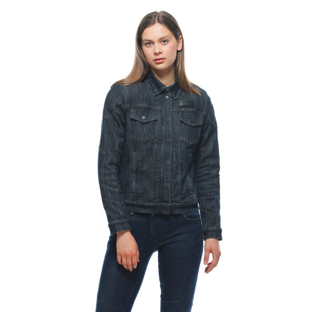 Dainese Ladies Riding Denim Jacket Dark Blue (Image 4) - ThrottleChimp