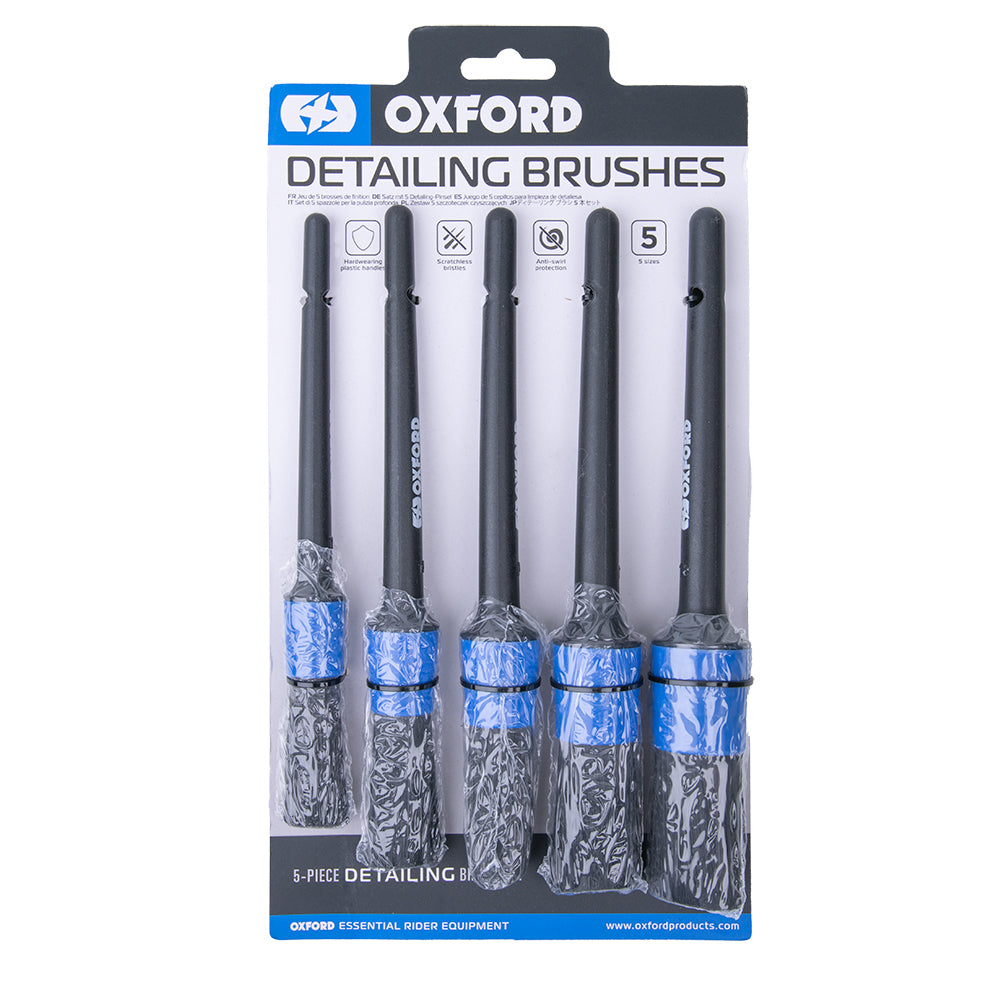 Oxford Detailing Brush Black - Pack Of 5 (Image 2) - ThrottleChimp