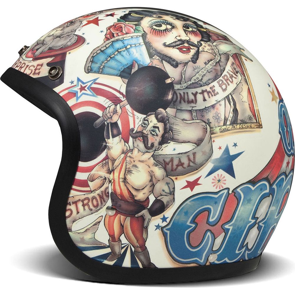 DMD Vintage Standard Open Face Helmet Circus - ThrottleChimp