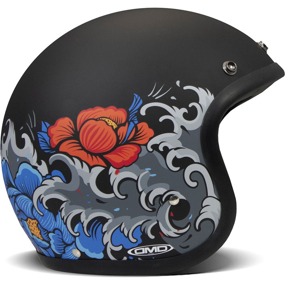 DMD Vintage Standard Open Face Helmet Irezumi (Image 2) - ThrottleChimp