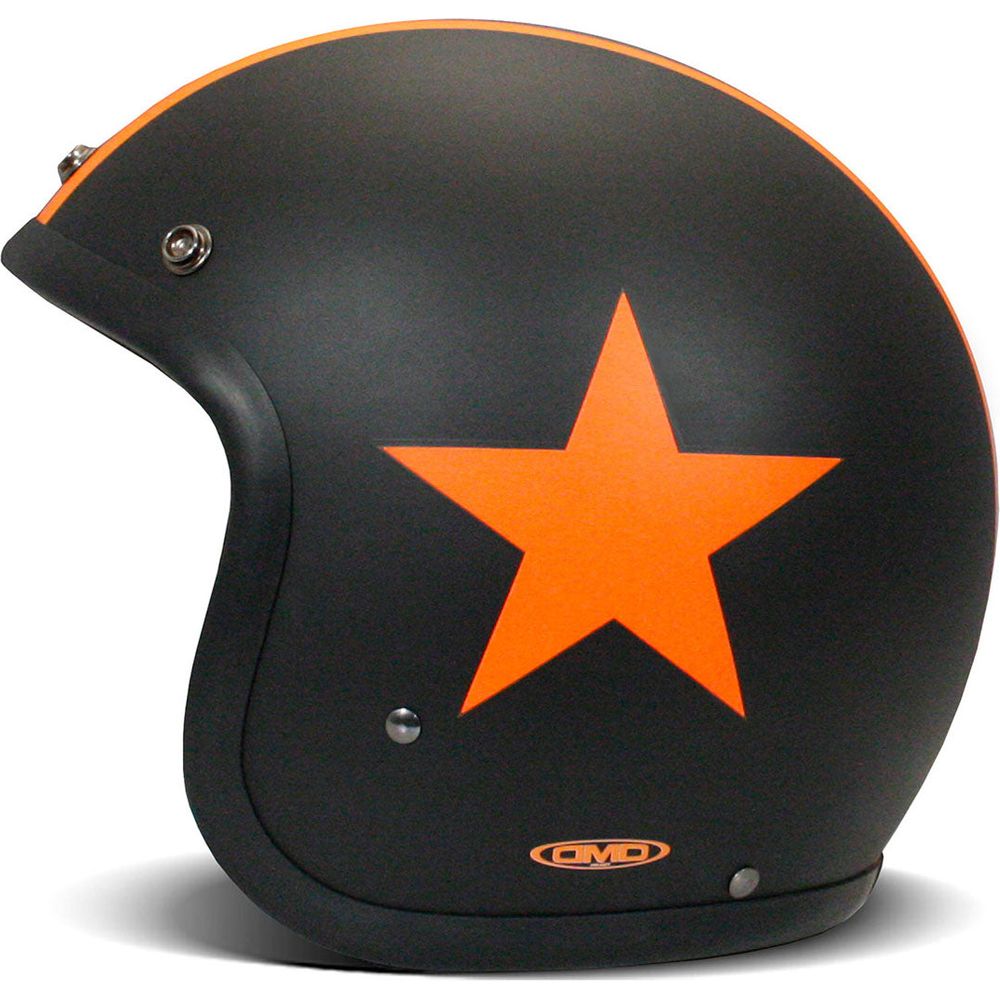 DMD Vintage Standard Open Face Helmet Star Orange - ThrottleChimp