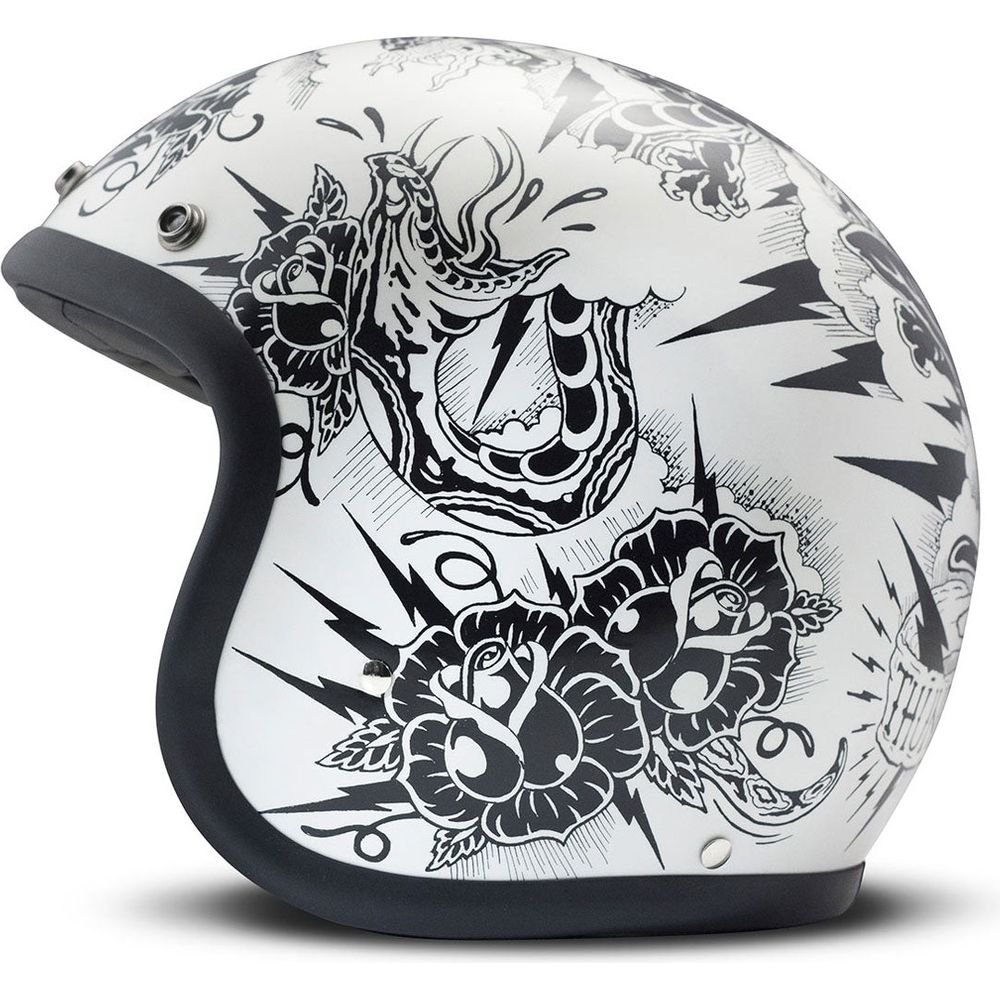 DMD Vintage Standard Open Face Helmet Thunderstruck - ThrottleChimp