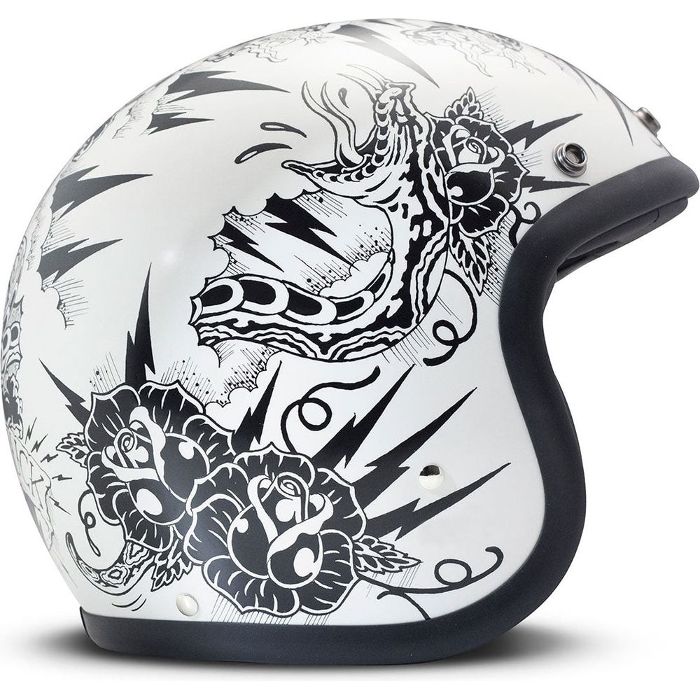 DMD Vintage Standard Open Face Helmet Thunderstruck (Image 2) - ThrottleChimp