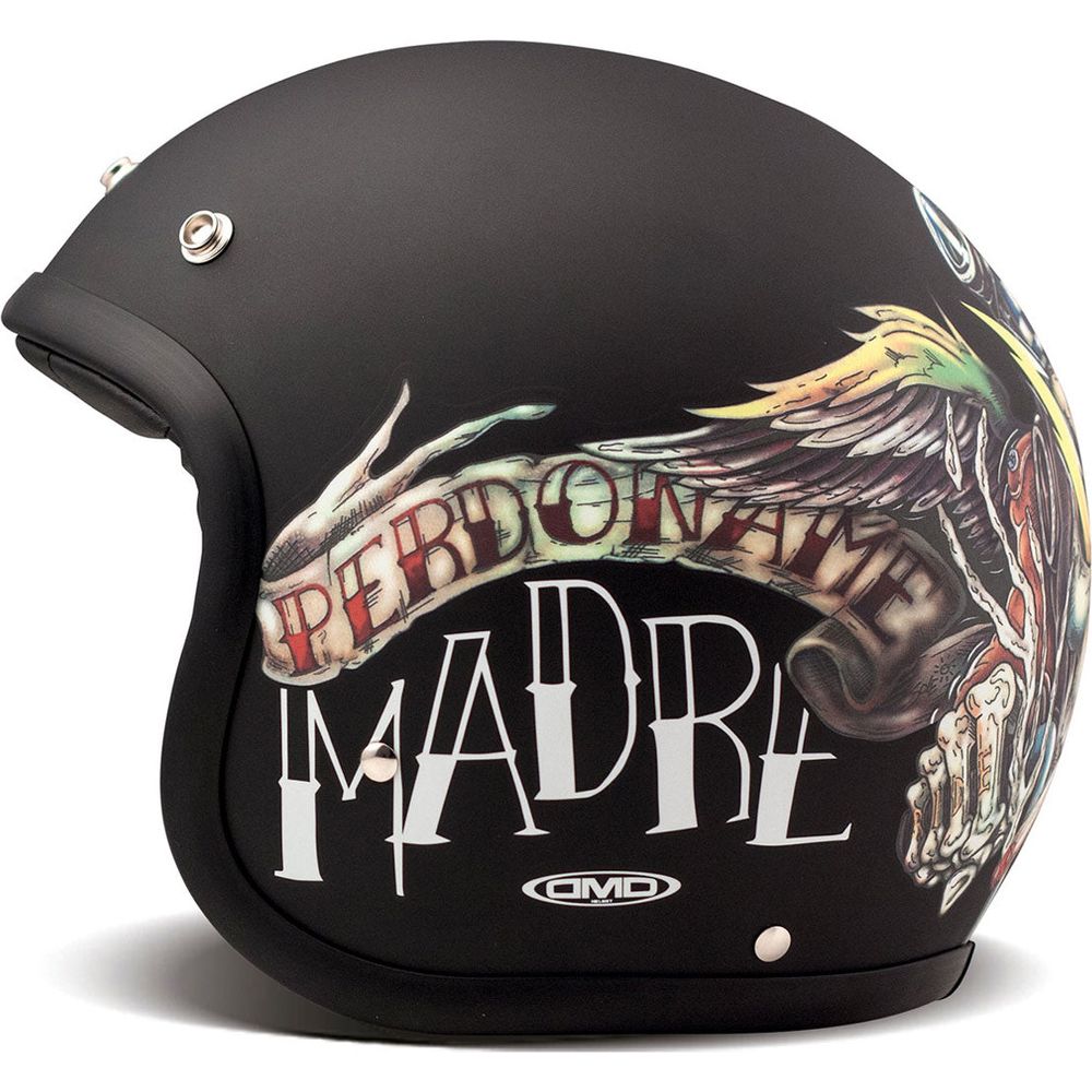 DMD Vintage Standard Open Face Helmet Vida Loca - ThrottleChimp