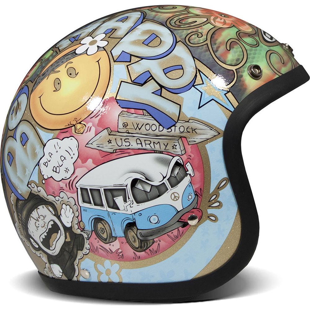 DMD Vintage Standard Open Face Helmet Woodstock (Image 2) - ThrottleChimp