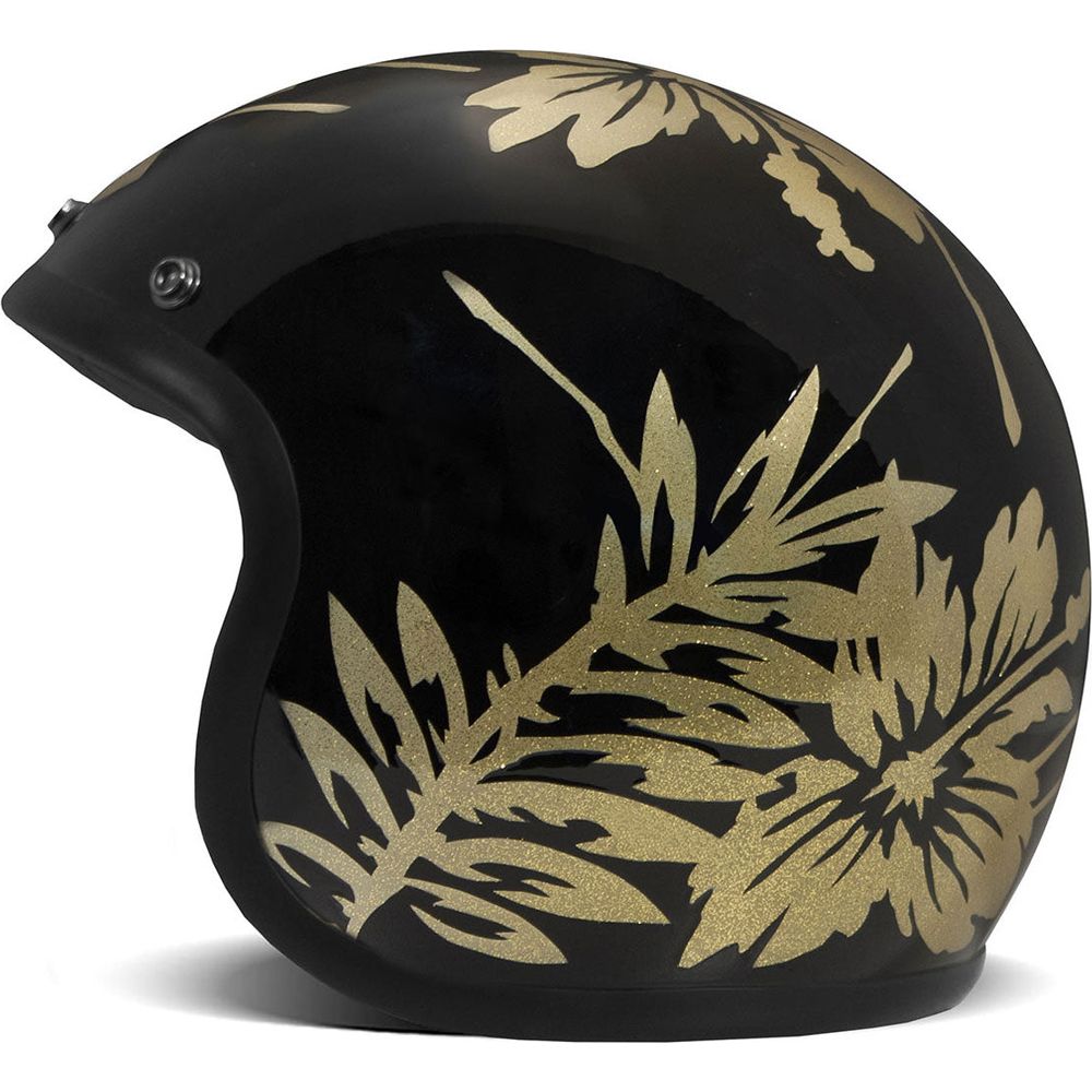 DMD Vintage Standard Open Face Helmet Flower - ThrottleChimp