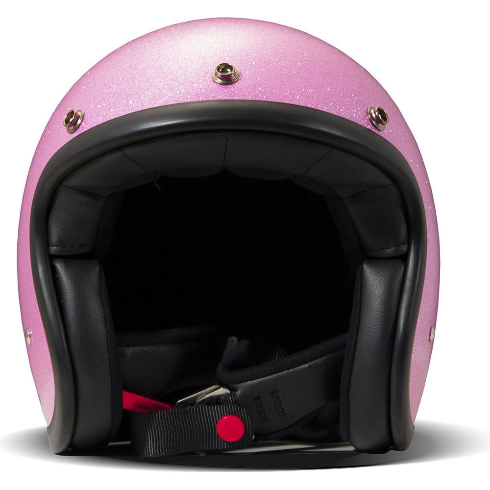 DMD Vintage Standard Open Face Helmet Glitter Pink (Image 2) - ThrottleChimp