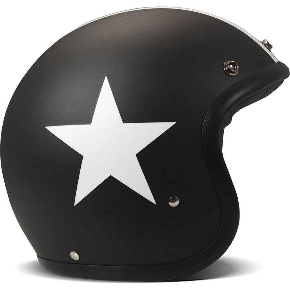 DMD Vintage Standard Open Face Helmet Star Black - ThrottleChimp