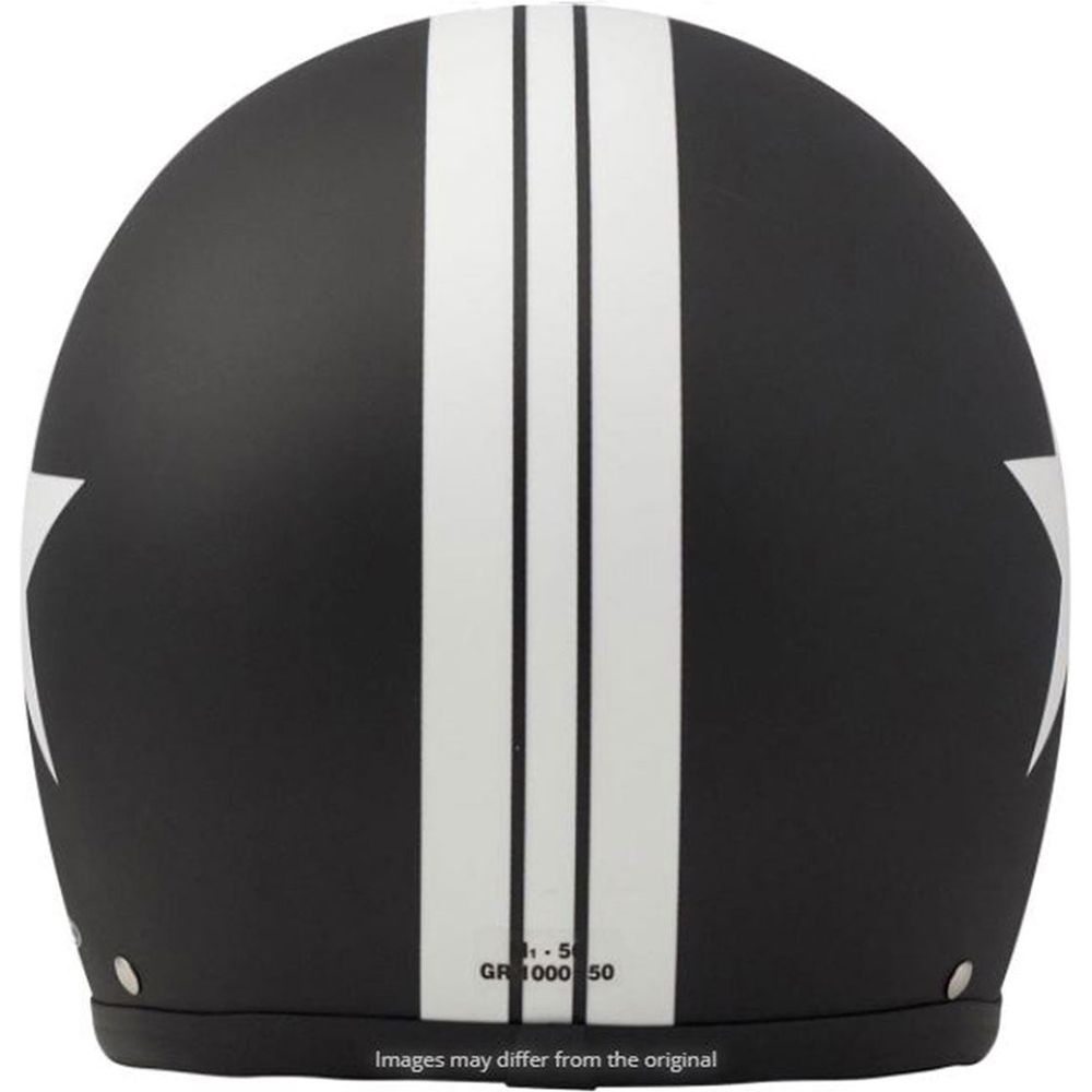 DMD Vintage Standard Open Face Helmet Star Black (Image 4) - ThrottleChimp