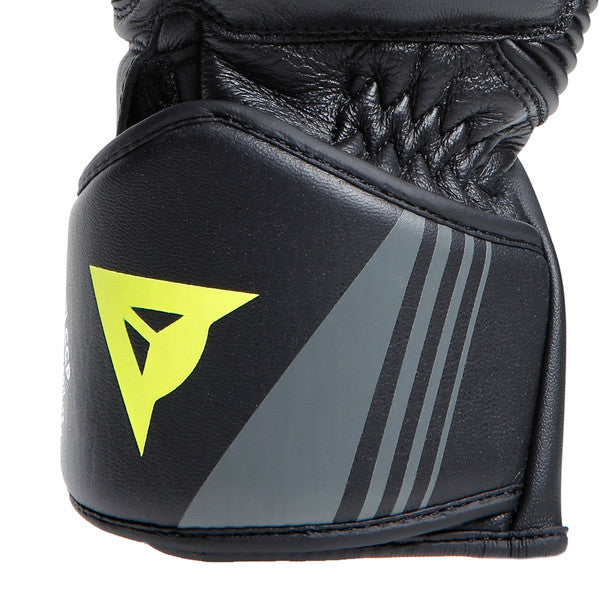 Dainese Druid 4 Leather Gloves Black / Charcoal Grey / Fluo Yellow (Image 6) - ThrottleChimp