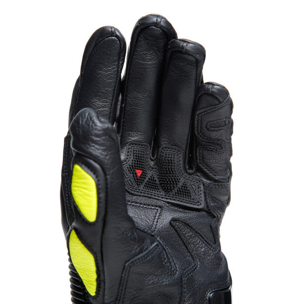 Dainese Druid 4 Leather Gloves Black / Charcoal Grey / Fluo Yellow (Image 10) - ThrottleChimp