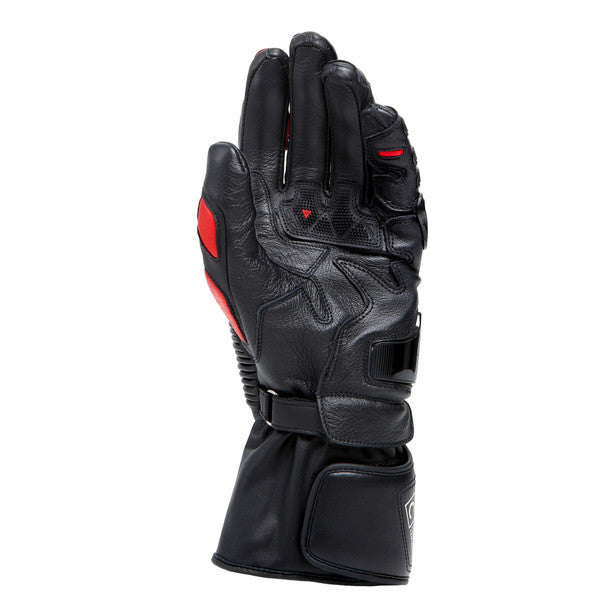 Dainese Druid 4 Leather Gloves Black / Lava Red / White (Image 3) - ThrottleChimp